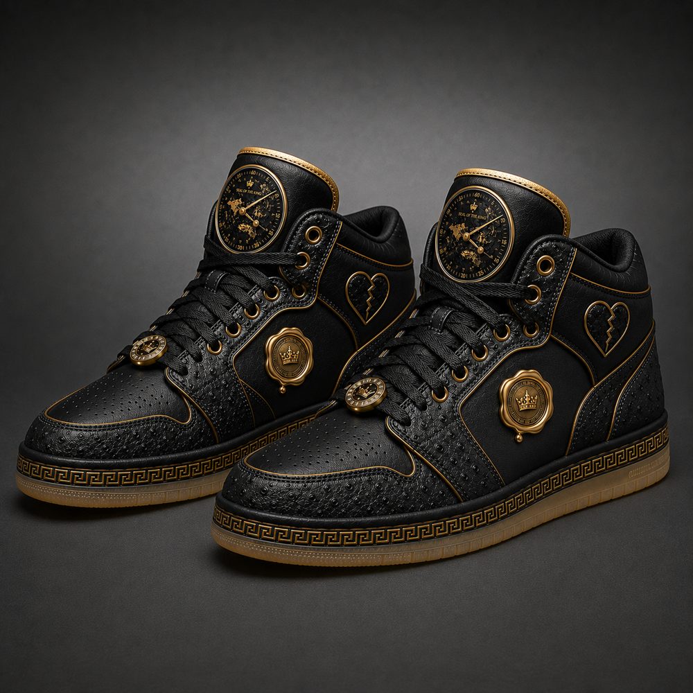 Black Box high-top sneaker — Seal of the King